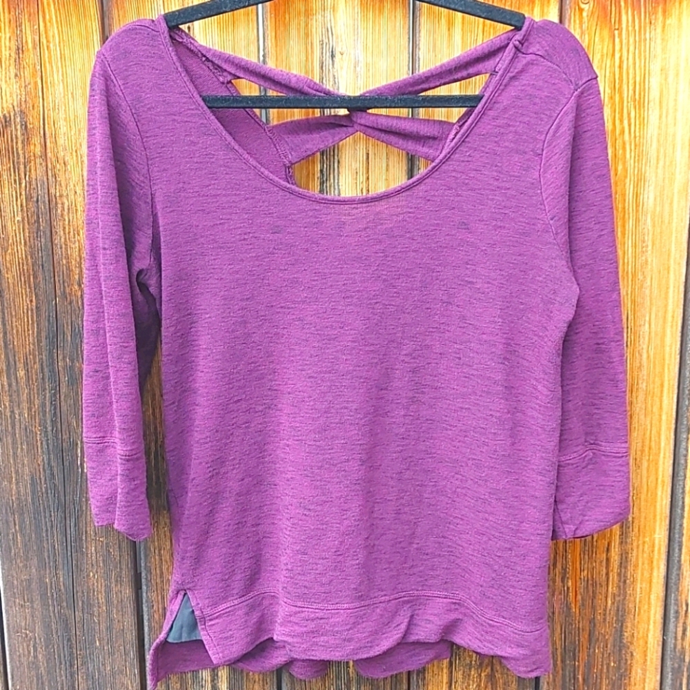 Purple Peekabo Twist Top